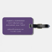 chique marmer | Lavendel Paarse en Mint Green Bagagelabel (Achterkant horizontaal)