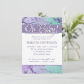 chique marmer | Lavendel Paarse en Mint Green Kaart (Staand voorkant)