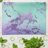 chique marmer | Lavendel Paarse en Mint Green Theedoek (Gevouwen)