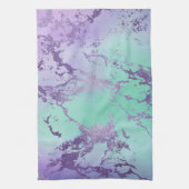 chique marmer | Lavendel Paarse en Mint Green Theedoek (Verticaal)