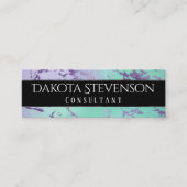 chique marmer | Lavendel Paarse Mint Green Brandin Mini Visitekaartje (Voorkant)