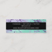 chique marmer | Lavendel Paarse Mint Green Brandin Mini Visitekaartje (Achterkant)