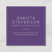 chique marmer | Lavendel Paarse Mint Groen Custom Vierkante Visitekaartje (Achterkant)