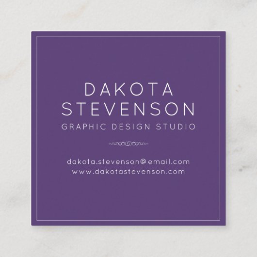 chique marmer | Lavendel Paarse Mint Groen Custom Vierkante Visitekaartje (Achterkant)