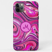 Chique Marmer Wervel Monogram Case-Mate iPhone Case (Achterkant)
