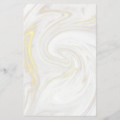 Chique Marmeren Minimalistische Salon Service Menu (Achterkant)