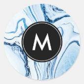 Chique Marmeren Monogram Stickers (Voorkant)