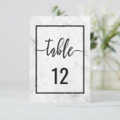 Chique Marmeren Trouwtafel Nummer Zitplaatsindelin Kaart (Staand voorkant)