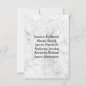 Chique Marmeren Trouwtafel Nummer Zitplaatsindelin Kaart (Achterkant)