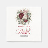 Chique Marsala Bloemengoud Bruiloftservies Servett Servet (Voorkant)