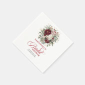 Chique Marsala Bloemengoud Bruiloftservies Servett Servet (Hoek)