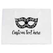 Chique maskerade partij masker aangepaste geschenk groot cadeauzakje (Voorkant)