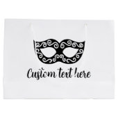 Chique maskerade partij masker aangepaste geschenk groot cadeauzakje (Achterkant)