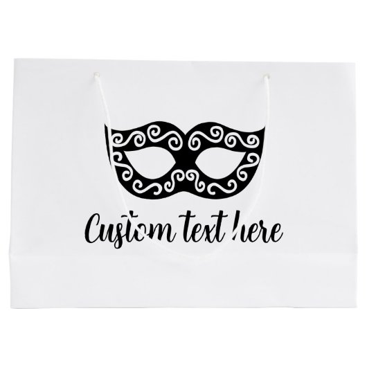 Chique maskerade partij masker aangepaste geschenk groot cadeauzakje (Achterkant)