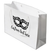 Chique maskerade partij masker aangepaste geschenk groot cadeauzakje (Achterkant Gekanteld)