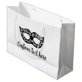 Chique maskerade partij masker aangepaste geschenk groot cadeauzakje (Voorkant Gekanteld)