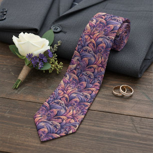 Chique Mauve Taupe Roze Paarse Violet Paarse Paisl Stropdas