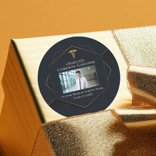 Chique Medische School Foto Afstudeerfeest Ronde Sticker