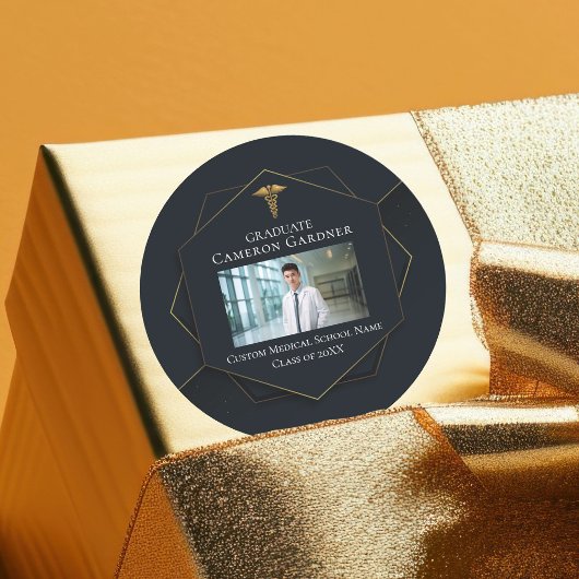 Chique Medische School Foto Afstudeerfeest Ronde Sticker