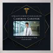 Chique Medische School Foto Afstudeerfeest Welkom Poster (Voorkant)