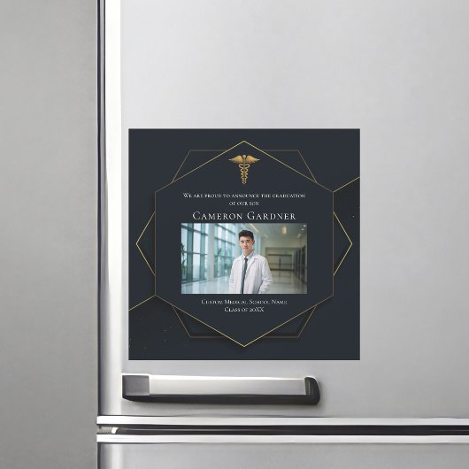 Chique Medische School Foto Afstuderen Magnet Kaar