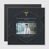 Chique Medische School Foto Afstuderen Magnet Kaar (Voorkant / Achterkant)