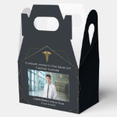 Chique Medische School Foto Zwart Afstudeerfeest Bedankdoosjes (Geopend)