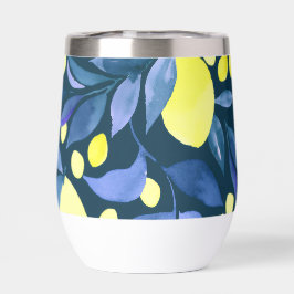 Chique Mediterraan Rustiek Citroenen Blauwe Blad