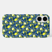 Chique Mediterraan Rustiek Citroenen Blauwe Blad Case-Mate iPhone Case (Achterkant (horizontaal))