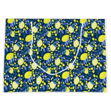 Chique Mediterraan Rustiek Citroenen Blauwe Blad
