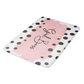 Chique meisje baas polka dot douche gordijn badmat (Gekanteld)