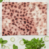 Chique  Meisje Roos Goud Luipaard Glitter Liefde Theedoek (Gevouwen)