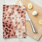 Chique  Meisje Roos Goud Luipaard Glitter Liefde Theedoek (Quarter Fold)