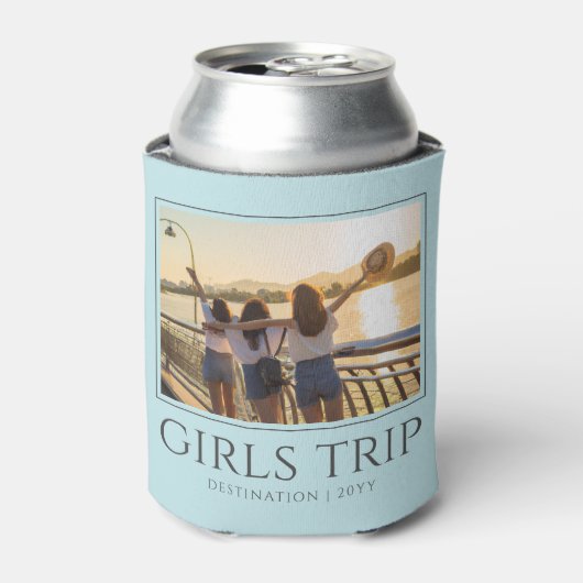 Chique meisjes reis | Meisjes weekend Custom Foto Blikjeskoeler (Blikje Voorkant)