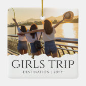 Chique meisjes reis | Meisjes weekend Foto Keramisch Ornament (Achterkant)