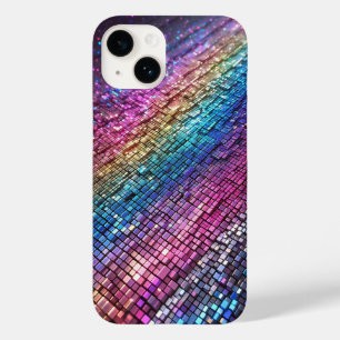 Chique Meisjesachtig Roze Regenboog Glitters Glans Case-Mate iPhone 14 Hoesje