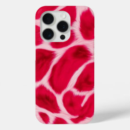Chique Meisjesachtig Roze Rode Luipaard Dierenprin iPhone 15 Pro Case