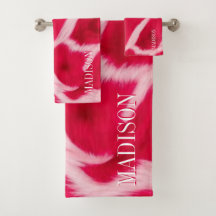 Chique Meisjesachtig Roze Rode Luipaard Dierprint 