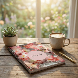 Chique, meisjesachtig roze, vrouwelijke scripttyp notitieboek