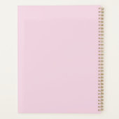 Chique Meisjesachtig Stof Roze Persoonlijk Planner (Achterkant)