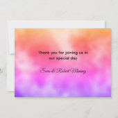 Chique meisjesachtige iriserende eenhoorn glitter  bedankkaart (Achterkant)