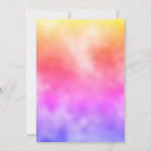 Chique meisjesachtige iriserende eenhoorn glitter  kaart (Achterkant)