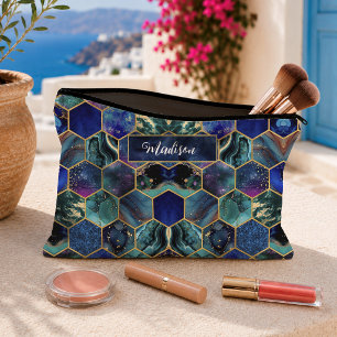 Chique meisjesachtige nep Glitter Turquoise blauwe Etui