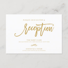 Chique met de hand beletterde receptie accommodati informatiekaartje