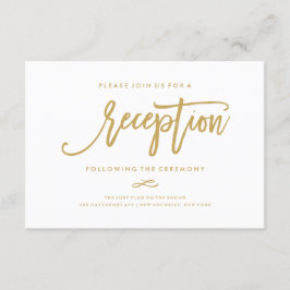 Chique met de hand beletterde receptie accommodati informatiekaartje