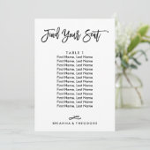 Chique met de hand geschreven individuele zitplaat kaart (Staand voorkant)