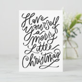 Chique met de hand geschreven kerstkaart (Staand voorkant)