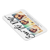 Chique met de hand geschreven save the date fotoco magneet (Rechterzijde)