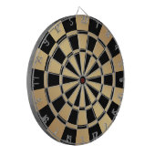 Chique metaalgoud en zwart dartbord (Voorkant Links)