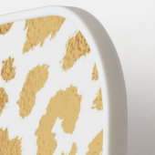 Chique metaalgoud met witte luipaardprint voor mei pickleball paddle (Links Detail)